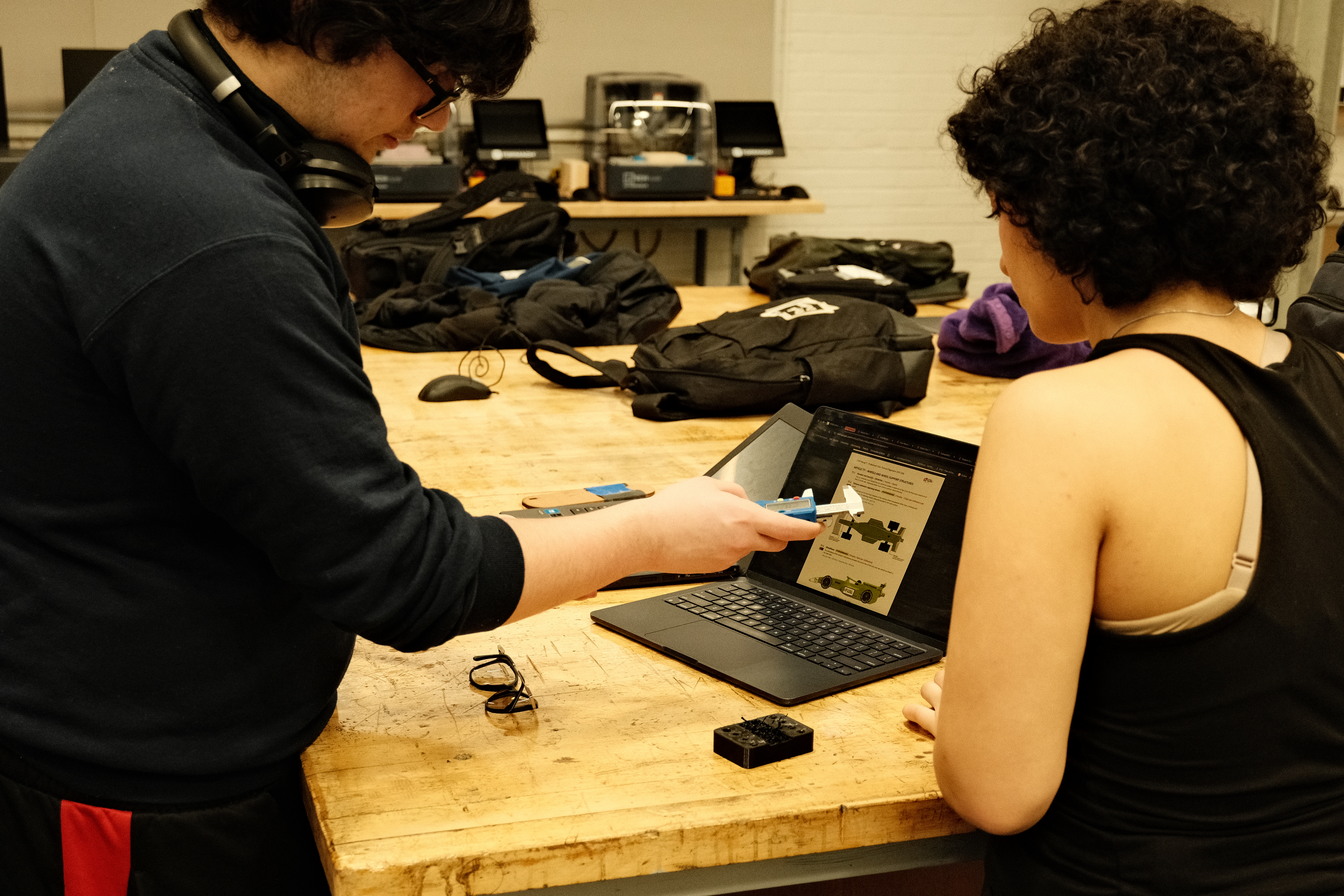 Racing cars on display